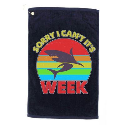 Funny Sorry I Can't It's Shark Week Golf Towel