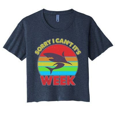 Funny Sorry I Can't It's Shark Week Crop Top