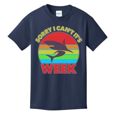 Funny Sorry I Can't It's Shark Week Kids T-Shirt