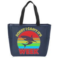 Funny Sorry I Can't It's Shark Week Zip Tote Bag
