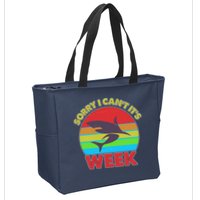 Funny Sorry I Can't It's Shark Week Zip Tote Bag