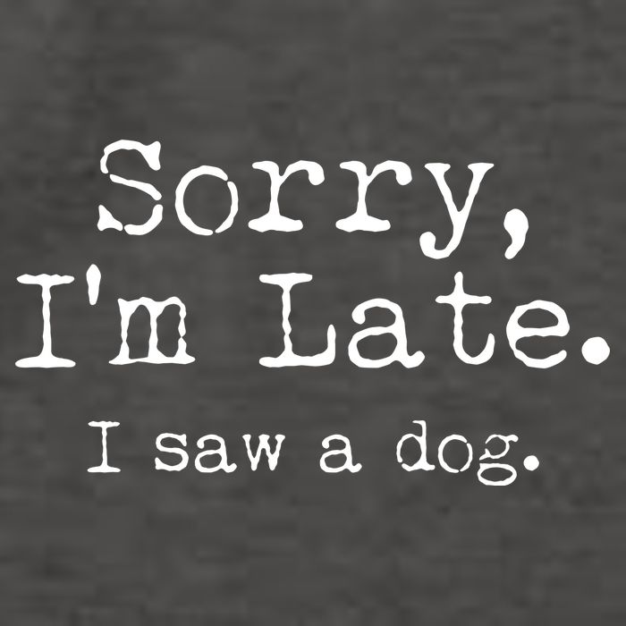 Funny Sorry I'm Late I Saw A Dog Vector Backpack