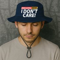 Funny Spoof Meme Breaking News I Don't Care Bucket Hat