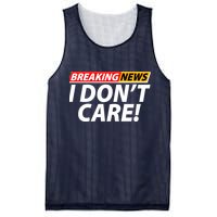 Funny Spoof Meme Breaking News I Don't Care Mesh Reversible Basketball Jersey Tank