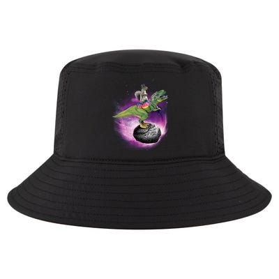 Funny Squirrel Riding T-Rex Space Galaxy Cool Comfort Performance Bucket Hat