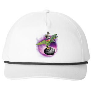 Funny Squirrel Riding T-Rex Space Galaxy Snapback Five-Panel Rope Hat