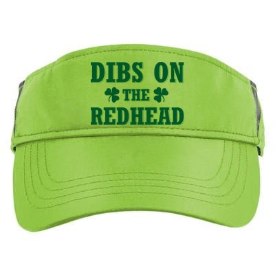 Funny St. Patrick's Day - Dibs On The Redhead Adult Drive Performance Visor