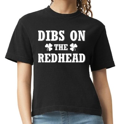 Funny St. Patrick's Day - Dibs On The Redhead Comfort Colors Boxy T-Shirt