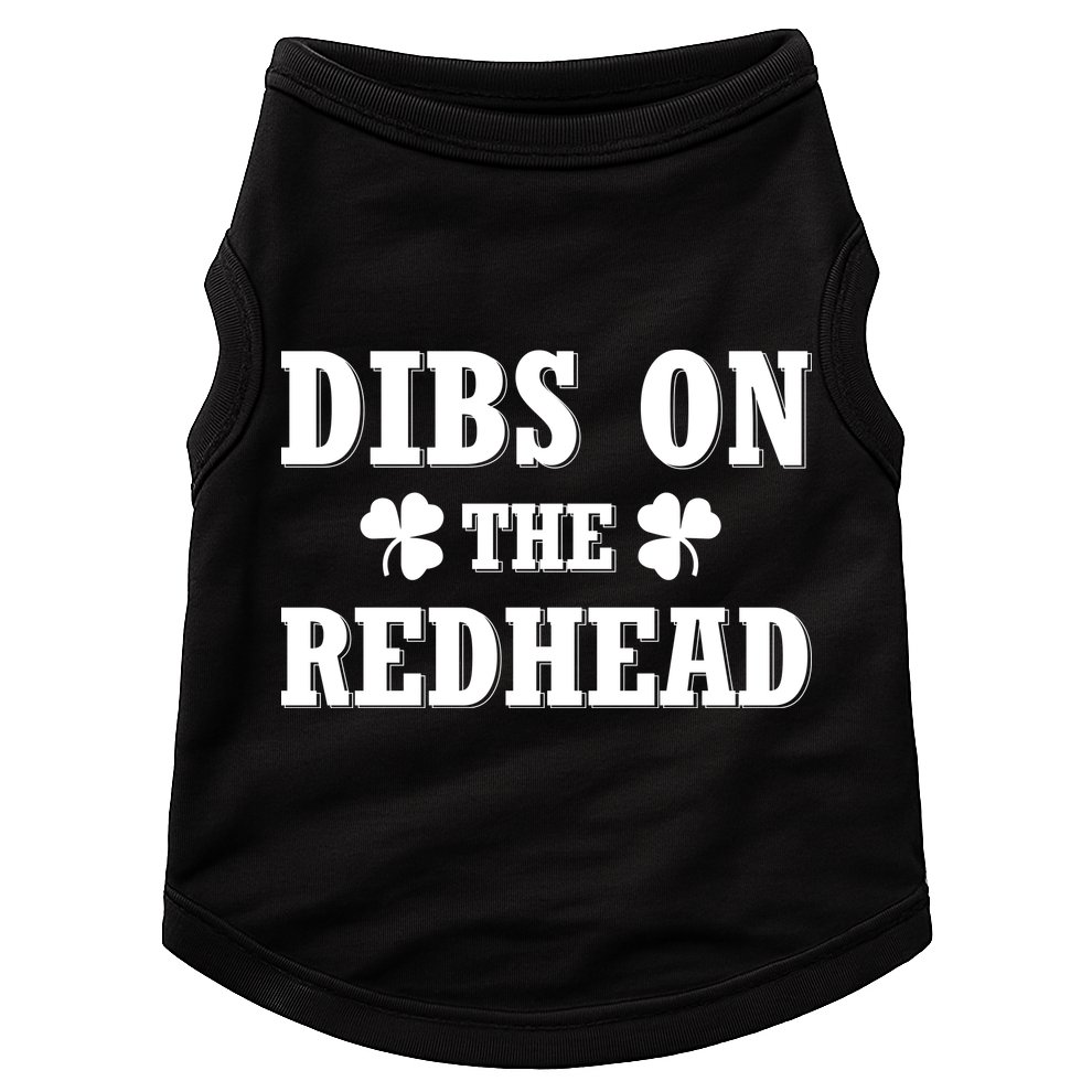 Funny St. Patrick's Day - Dibs On The Redhead Doggie Tank