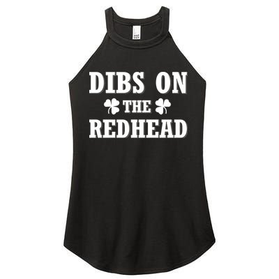 Funny St. Patrick's Day - Dibs On The Redhead Women's Perfect Tri Rocker Tank