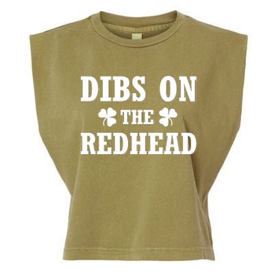 Funny St. Patrick's Day - Dibs On The Redhead Garment-Dyed Women's Muscle Tee