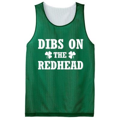 Funny St. Patrick's Day - Dibs On The Redhead Mesh Reversible Basketball Jersey Tank