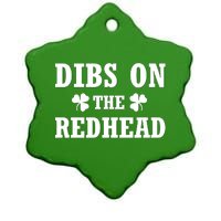 Funny St. Patrick's Day - Dibs On The Redhead Ceramic Star Ornament