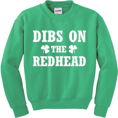 Funny St. Patrick's Day - Dibs On The Redhead Kids Sweatshirt