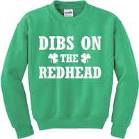 Funny St. Patrick's Day - Dibs On The Redhead Kids Sweatshirt