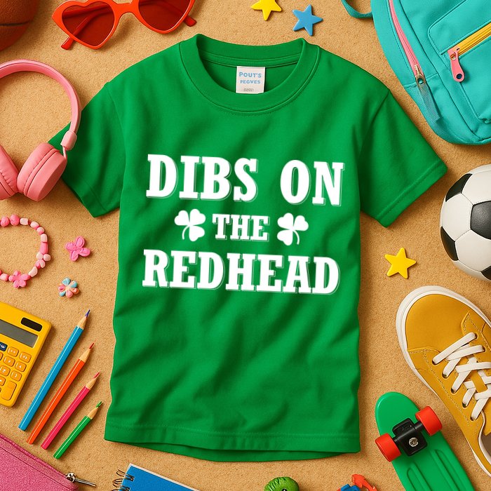 Funny St. Patrick's Day - Dibs On The Redhead Kids T-Shirt