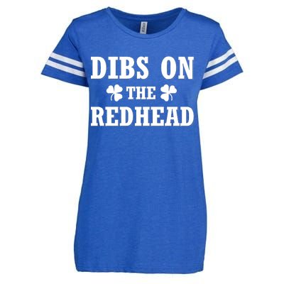 Funny St. Patrick's Day - Dibs On The Redhead Enza Ladies Jersey Football T-Shirt