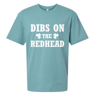 Funny St. Patrick's Day - Dibs On The Redhead Sueded Cloud Jersey T-Shirt