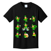 Funny St. Patrick's Day Shamrock Beer Leprechaun Emojis Kids T-Shirt