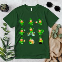 Funny St. Patrick's Day Shamrock Beer Leprechaun Emojis Premium T-Shirt