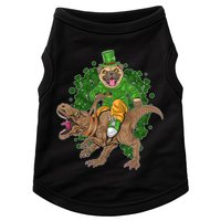 Funny St Patrick Pug On T-Rex Doggie Tank