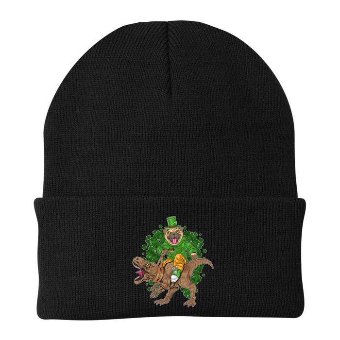 Funny St Patrick Pug On T-Rex Beanie