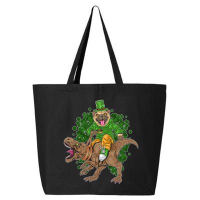 Funny St Patrick Pug On T-Rex 25L Jumbo Tote