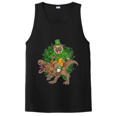 Funny St Patrick Pug On T-Rex PosiCharge Competitor Tank