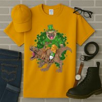 Funny St Patrick Pug On T-Rex Tall T-Shirt