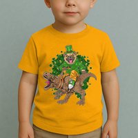 Funny St Patrick Pug On T-Rex Toddler T-Shirt