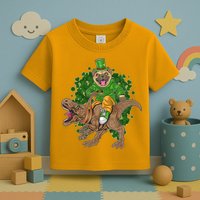 Funny St Patrick Pug On T-Rex Toddler T-Shirt