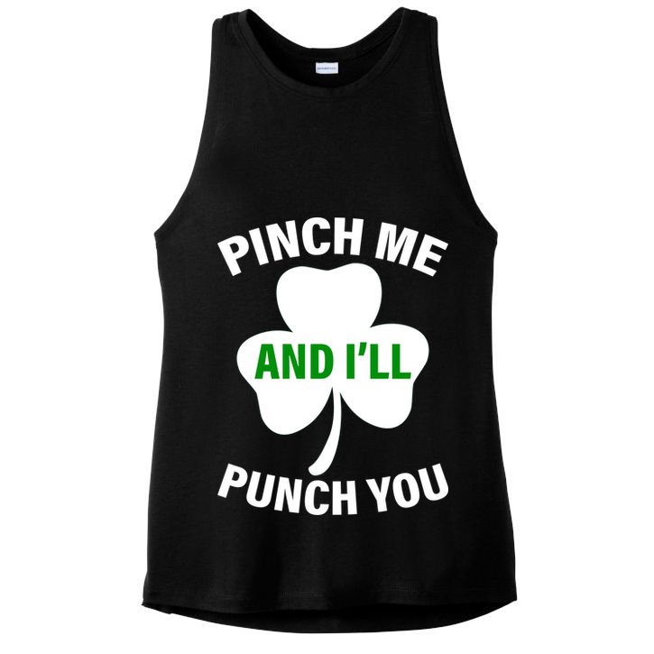 Funny St Patricks Day - Pinch Me I'll Punch You Ladies PosiCharge Tri-Blend Wicking Tank