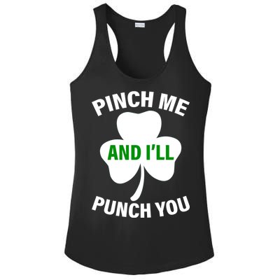 Funny St Patricks Day - Pinch Me I'll Punch You Ladies PosiCharge Competitor Racerback Tank