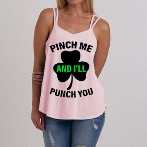 Funny St Patricks Day - Pinch Me I'll Punch You Women's Strappy Tank