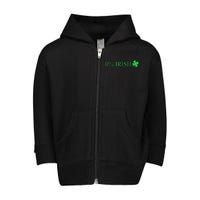 Funny St Patrick's Day 0 Percent Zero Percent Irish Toddler Zip Fleece Hoodie