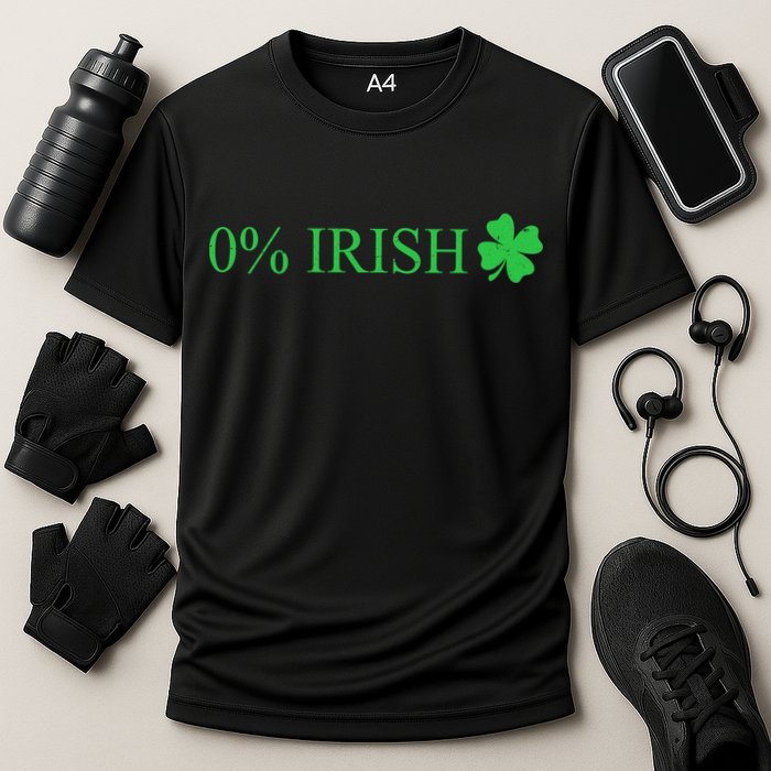 Funny St Patrick's Day 0 Percent Zero Percent Irish Cooling Performance Crew T-Shirt