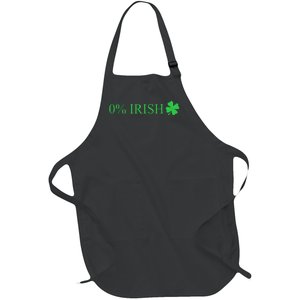 Funny St Patrick's Day 0 Percent Zero Percent Irish Full-Length Apron With Pockets