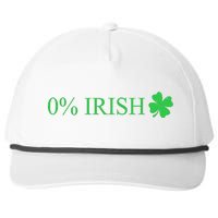 Funny St Patrick's Day 0 Percent Zero Percent Irish Snapback Five-Panel Rope Hat