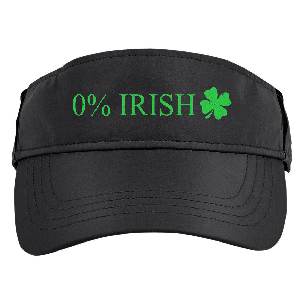 Funny St Patrick's Day 0 Percent Zero Percent Irish Adult Drive Performance Visor