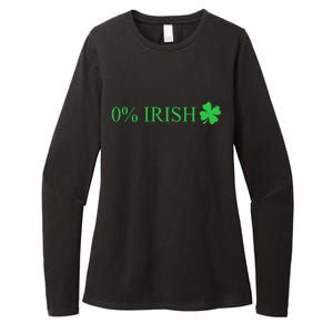 Funny St Patrick's Day 0 Percent Zero Percent Irish Womens CVC Long Sleeve Shirt