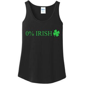 Funny St Patrick's Day 0 Percent Zero Percent Irish Ladies Essential Tank