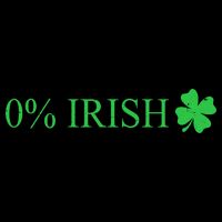 Funny St Patrick's Day 0 Percent Zero Percent Irish 16 in Basic Backpack