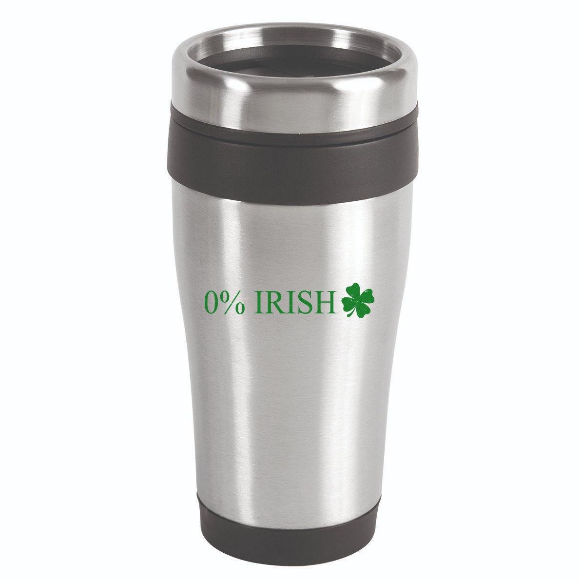 Funny St Patrick's Day 0 Percent Zero Percent Irish 16oz Travel Tumbler