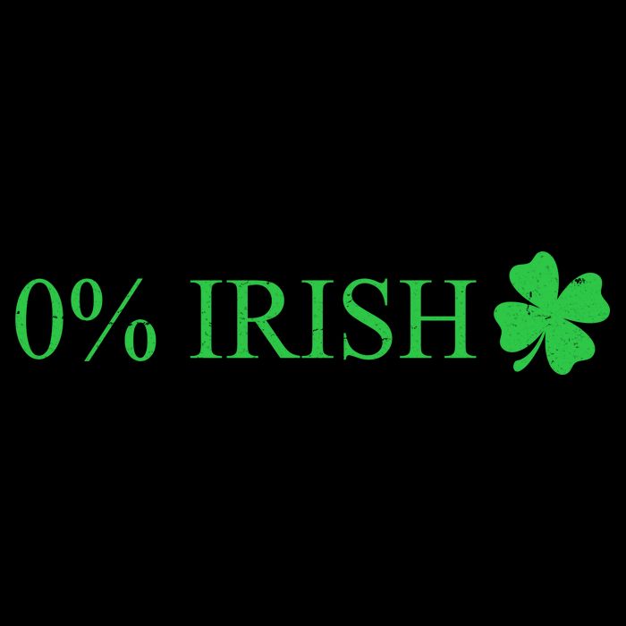 Funny St Patrick's Day 0 Percent Zero Percent Irish Premium T-Shirt