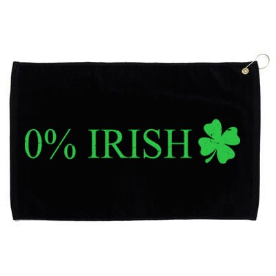 Funny St Patrick's Day 0 Percent Zero Percent Irish Grommeted Golf Towel