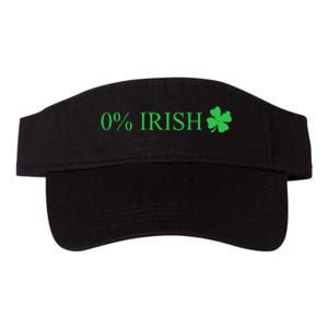 Funny St Patrick's Day 0 Percent Zero Percent Irish Valucap Bio-Washed Visor