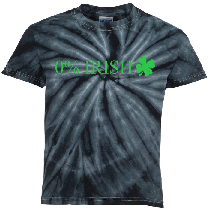 Funny St Patrick's Day 0 Percent Zero Percent Irish Kids Tie-Dye T-Shirt