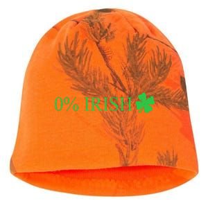 Funny St Patrick's Day 0 Percent Zero Percent Irish Kati - Camo Knit Beanie