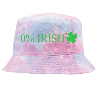 Funny St Patrick's Day 0 Percent Zero Percent Irish Tie-Dyed Bucket Hat