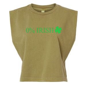 Funny St Patrick's Day 0 Percent Zero Percent Irish Garment-Dyed Women's Muscle Tee